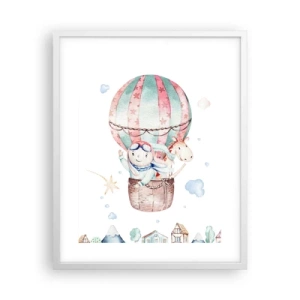 Poster în ramă albă - Ne vom întoarce în curând! - 40x50 cm