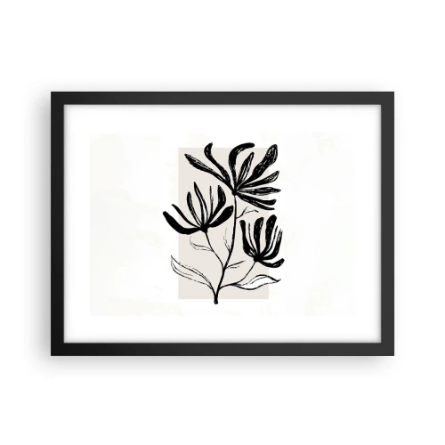 Poster în ramă neagră - Schiță pentru ierbar - 40x30 cm