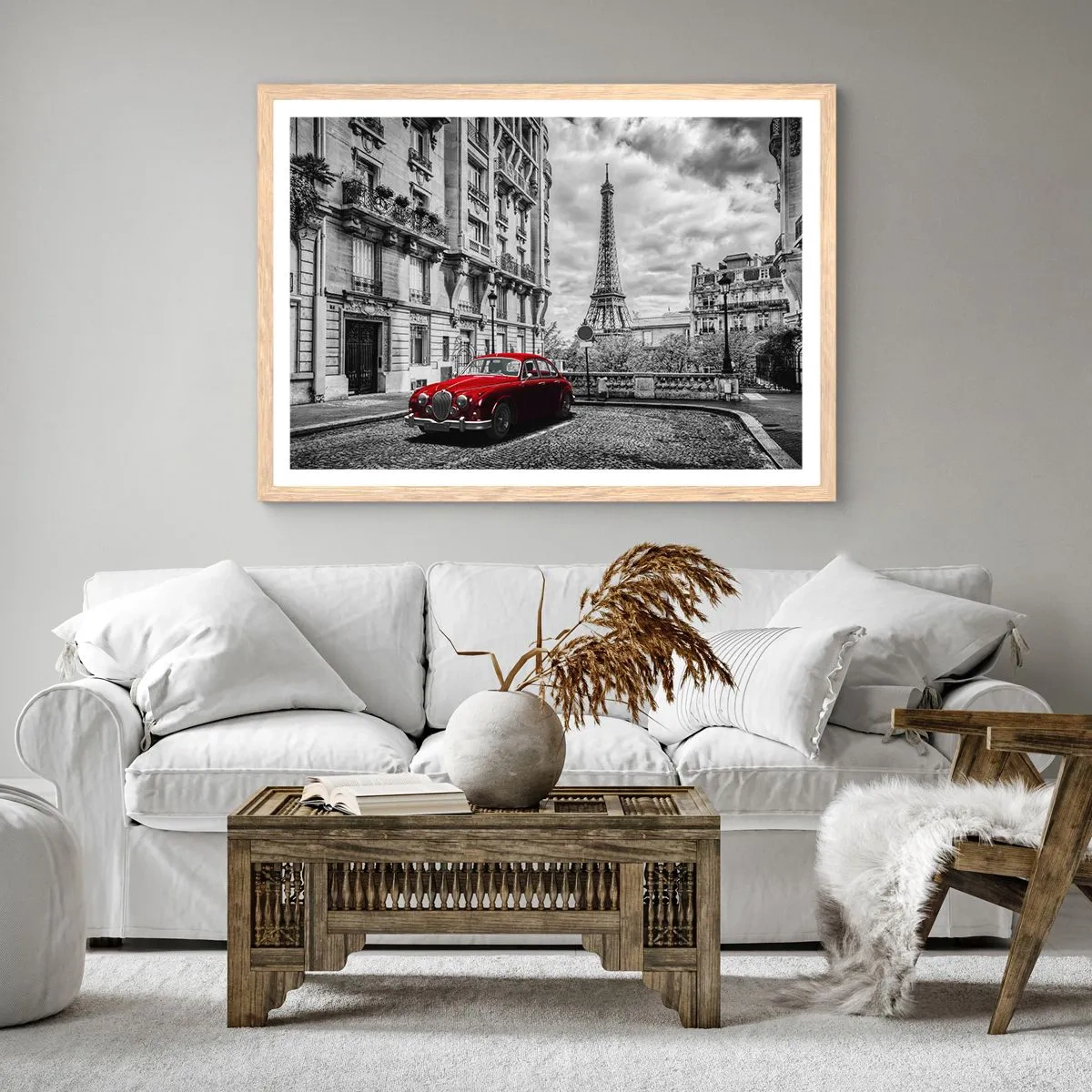 Poster în ramă de stejar deschis - Prădător în oraș - 100x70 cm