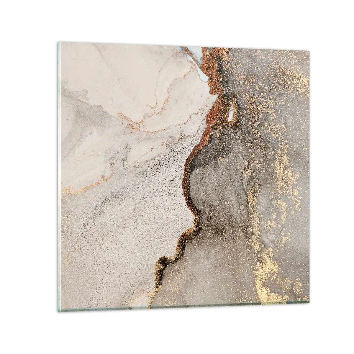 Tablou pe sticlă - La granița culorilor - 40x40 cm