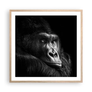 Poster în ramă de stejar deschis - Și la ce te uiți? - 60x60 cm