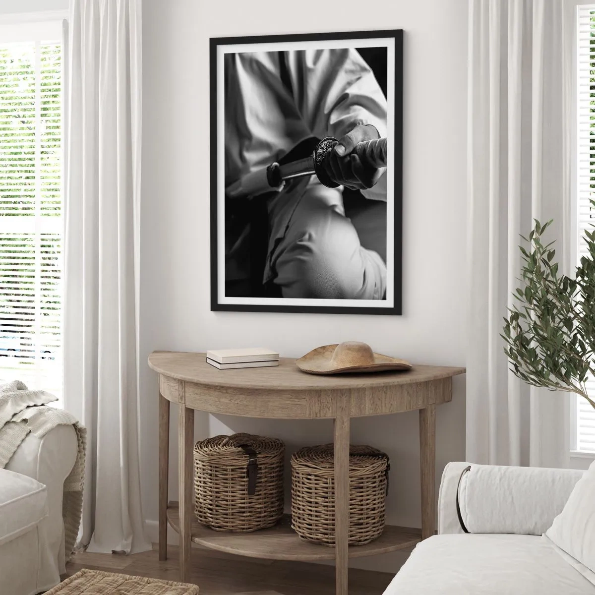 Poster în ramă neagră - Sufletul unui războinic - 40x50 cm
