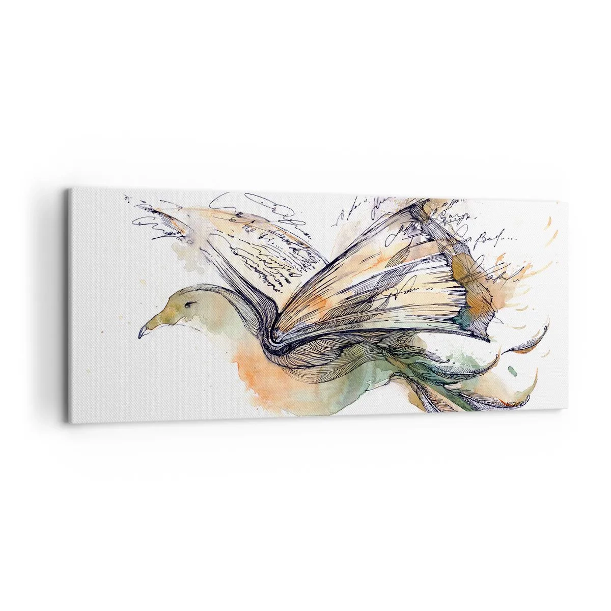 Tablou pe pânză - Pe aripile poeziei - 120x50 cm