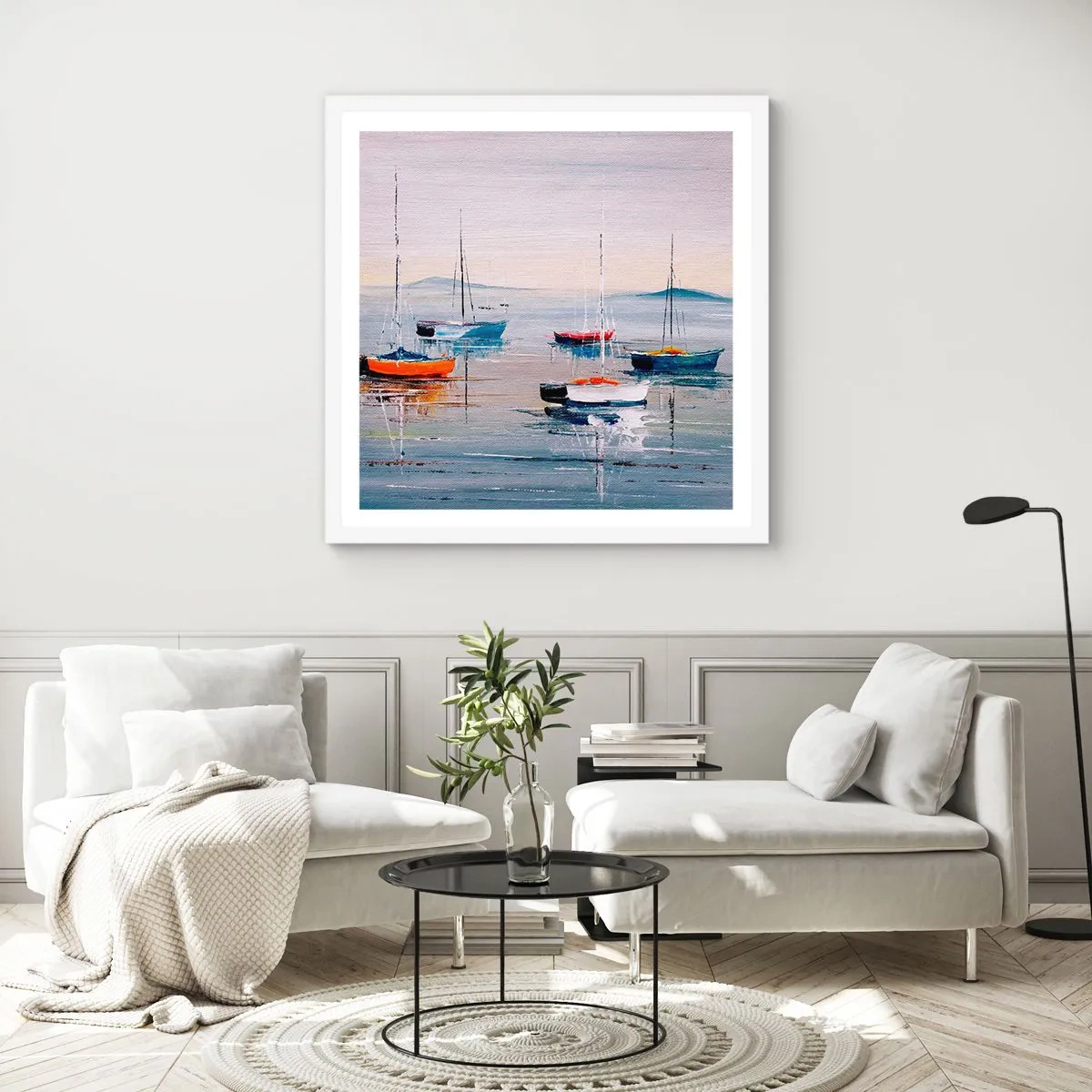 Poster în ramă albă - O odihnă binemeritată - 50x50 cm