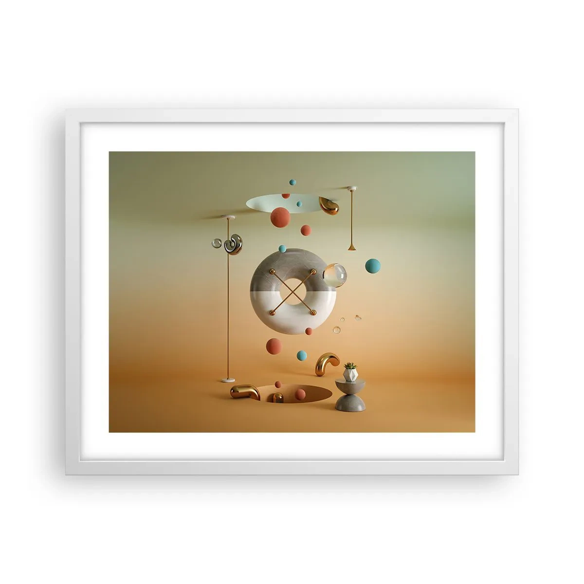 Poster în ramă albă - Orice se poate întâmpla - 50x40 cm