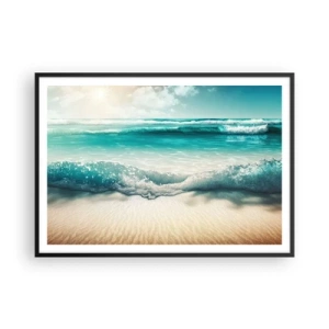 Poster în ramă neagră - Calmul oceanului - 100x70 cm