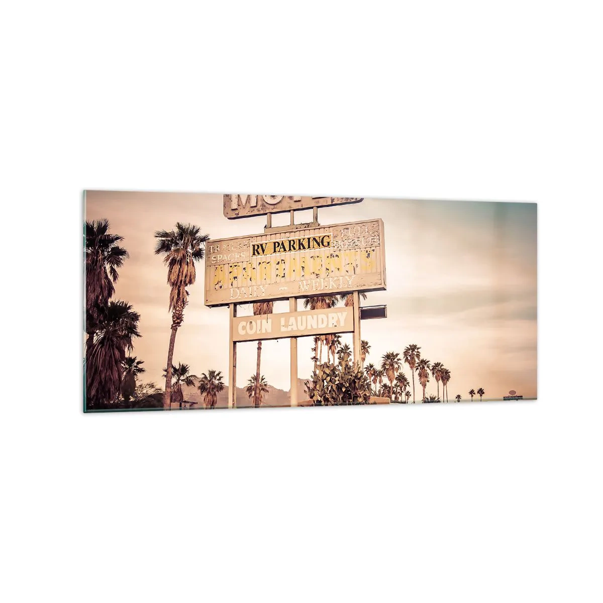 Tablou pe sticlă - Timpul s-a oprit aici - 120x50 cm