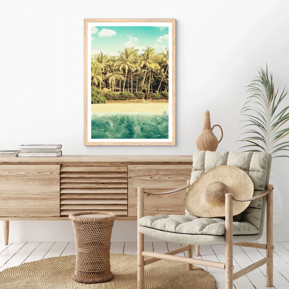Poster în ramă de stejar deschis - Ce zici de aici? - 61x91 cm