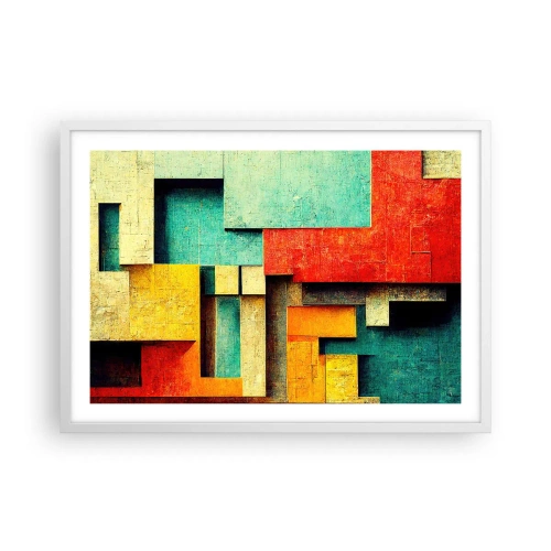 Poster în ramă albă - Festival de unghiuri drepte - 70x50 cm