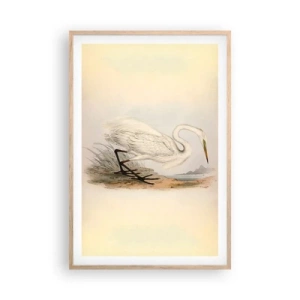 Poster în ramă de stejar deschis - Doamna în stufărișuri - 61x91 cm