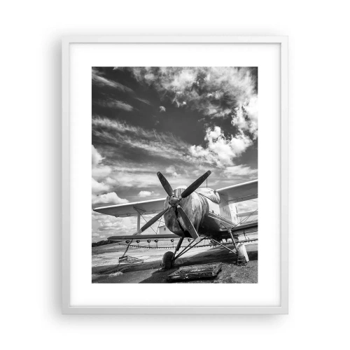 Poster în ramă albă - Abia aștept! - 40x50 cm
