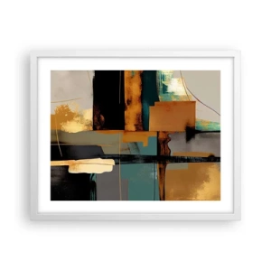 Poster în ramă albă - Abstracția - lumină și umbră - 50x40 cm
