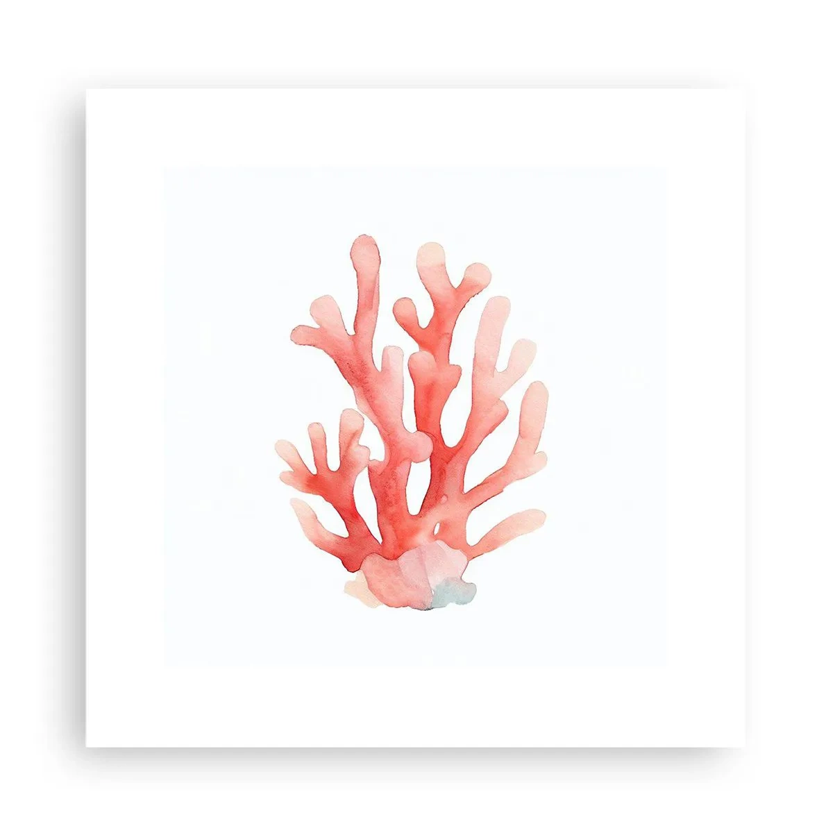 Poster - Culoare de coral - 30x30 cm