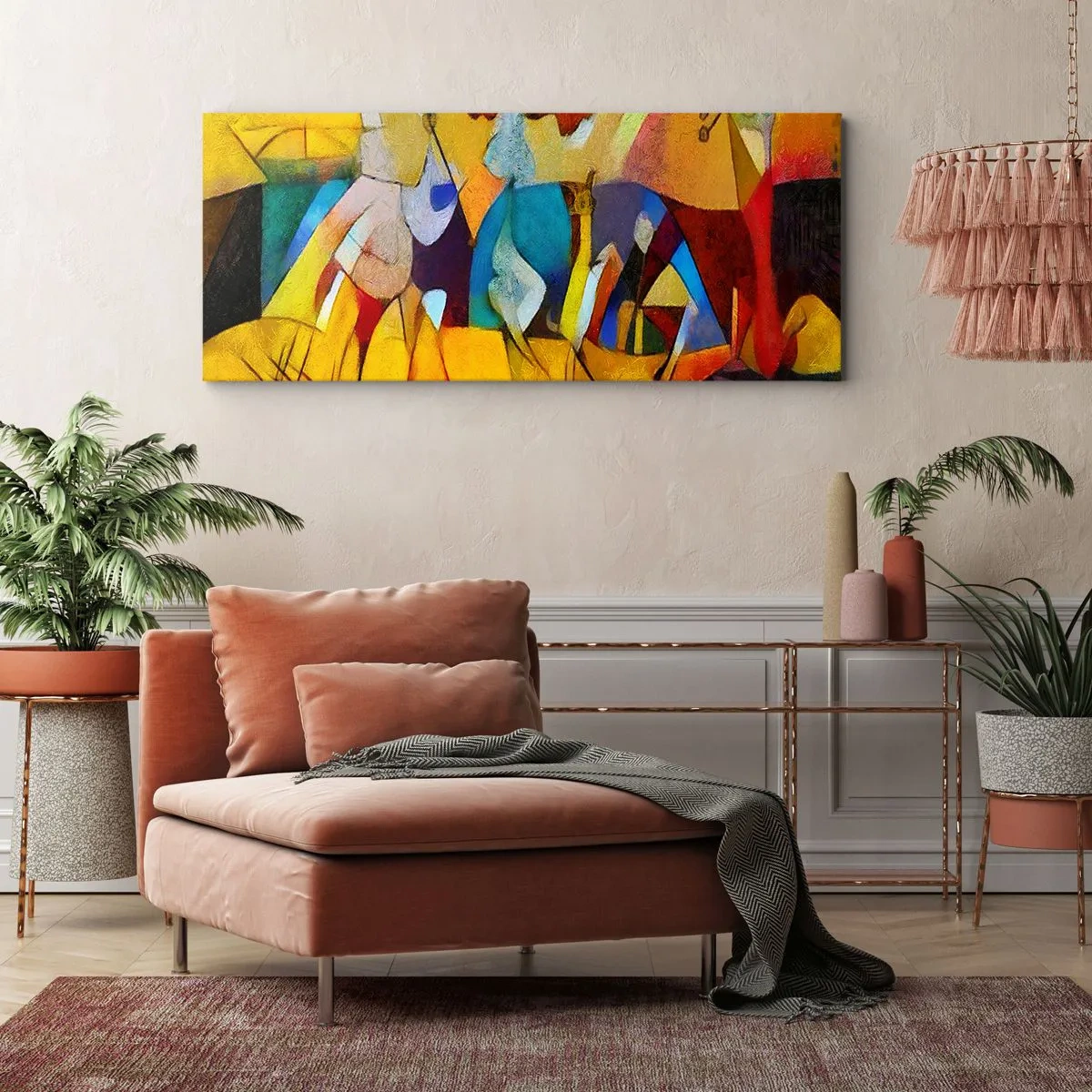 Tablou pe pânză - Soare - viață - bucurie - 140x50 cm