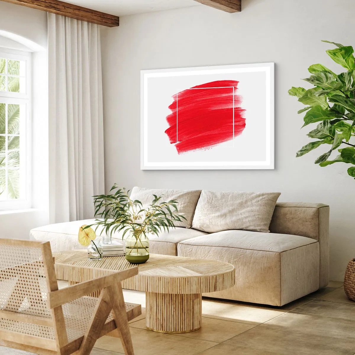 Poster în ramă albă - În afara cadrului - 100x70 cm