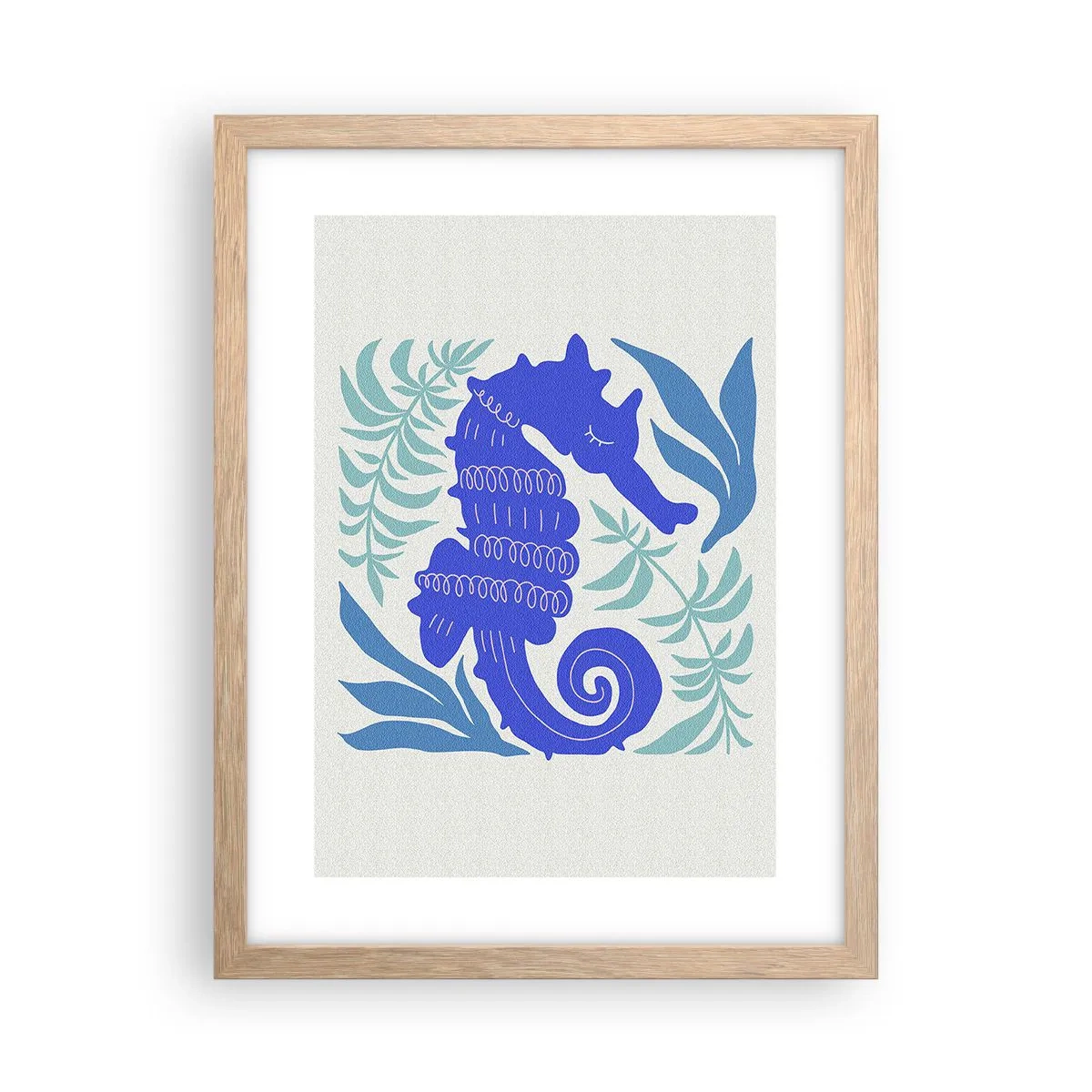 Poster în ramă de stejar deschis - Pe o pajiște subacvatică - 30x40 cm