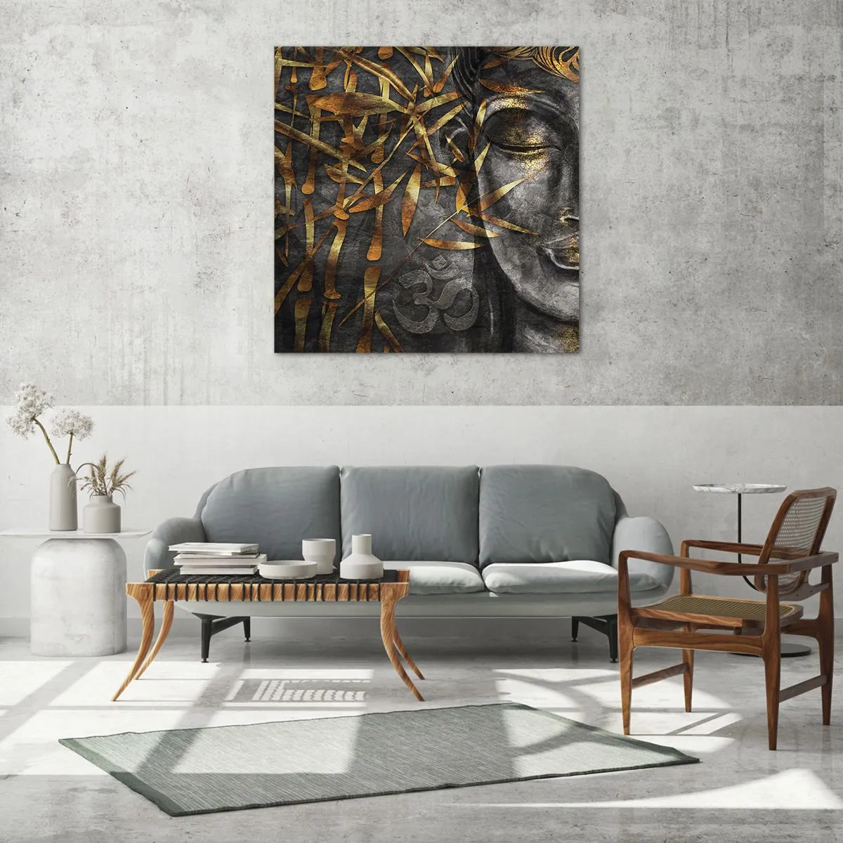 Tablou pe sticlă - Simțiți pacea - 30x30 cm