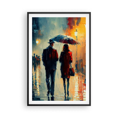 Poster în ramă neagră - Poveste de dragoste urbană - 61x91 cm