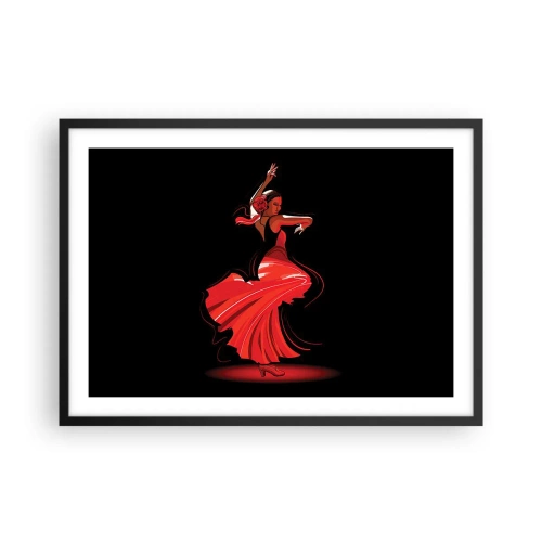 Poster în ramă neagră - Spiritul înflăcărat al flamenco-ului - 70x50 cm