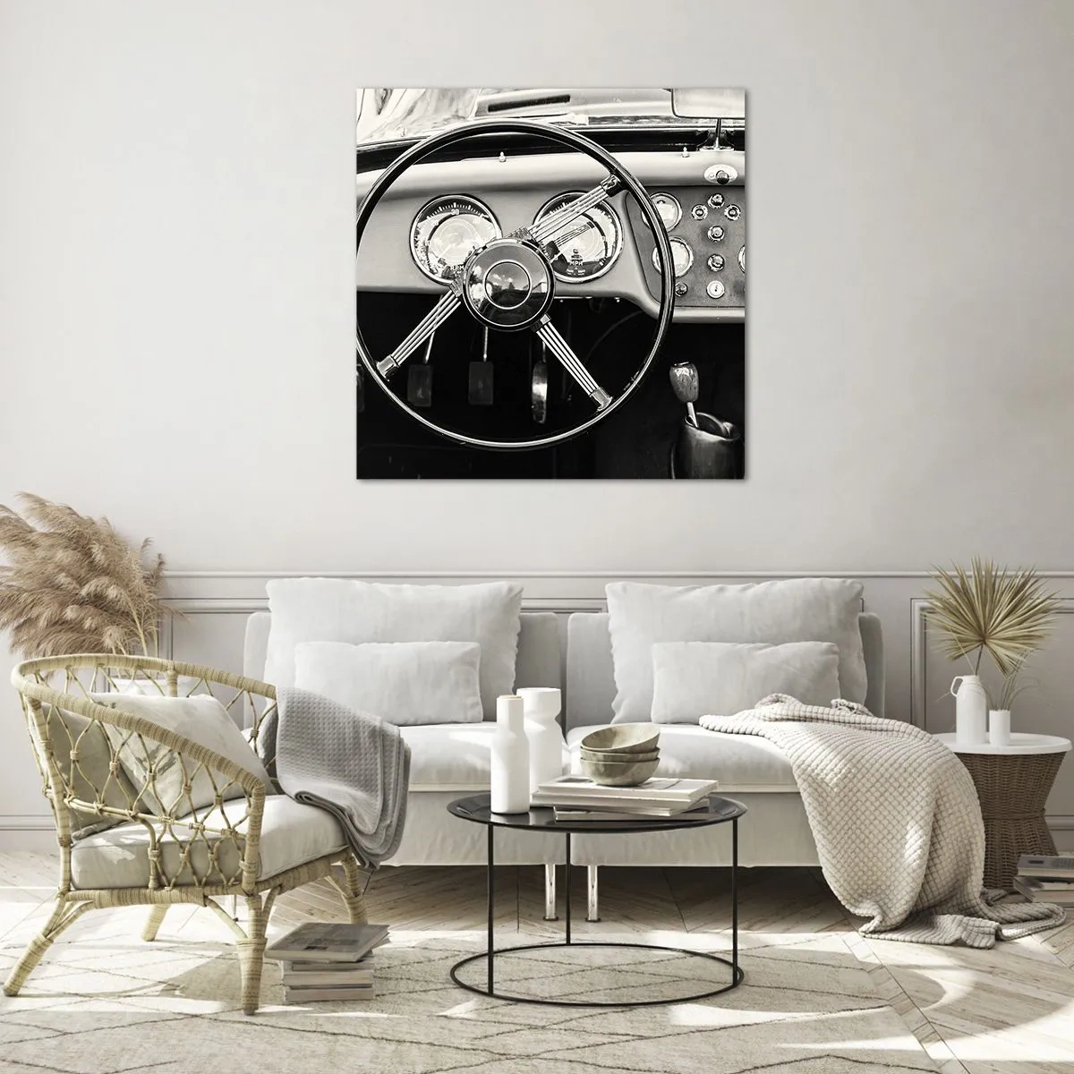 Tablou pe sticlă - Visul unui colecționar - 60x60 cm