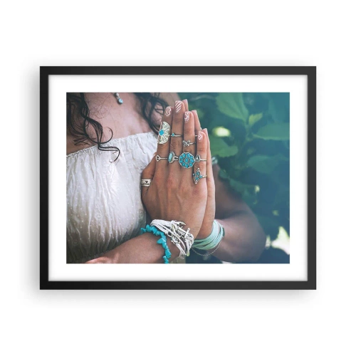 Poster în ramă neagră - Bine ați venit în centrul ființei - 50x40 cm