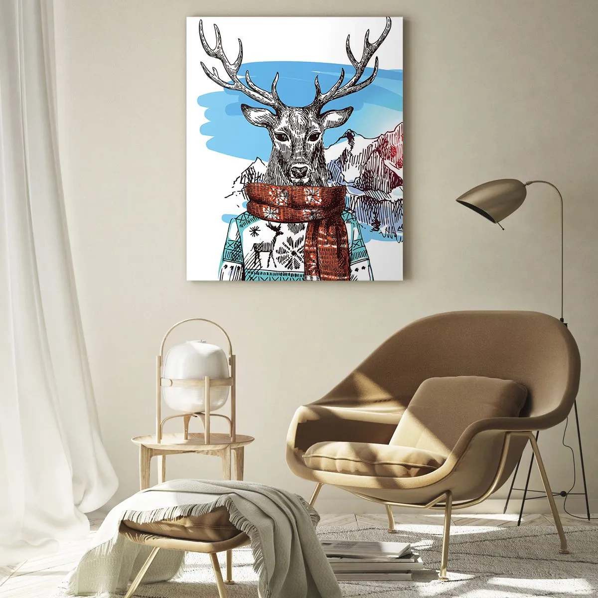 Tablou pe sticlă - Nici măcar un cerb nu îngheață  - 50x70 cm