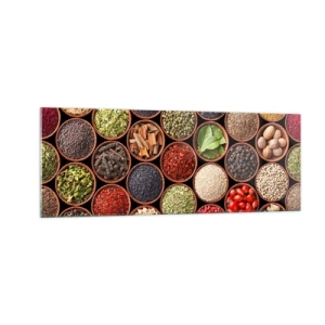 Tablou pe sticlă - Toate gusturile lumii - 140x50 cm