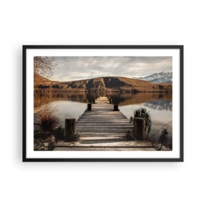 Poster în ramă neagră - Peisaj în tăcere - 70x50 cm