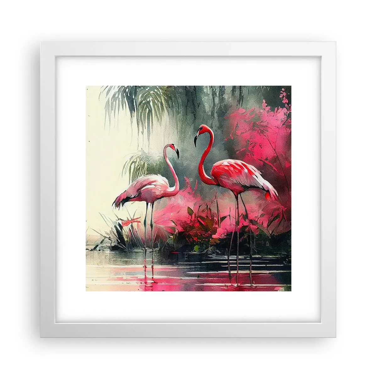 Poster în ramă albă - O lecție de farmec natural - 30x30 cm