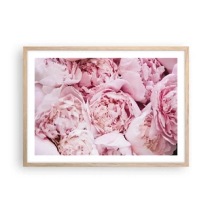 Poster în ramă de stejar deschis - Îmbrățișate și parfumate - 70x50 cm