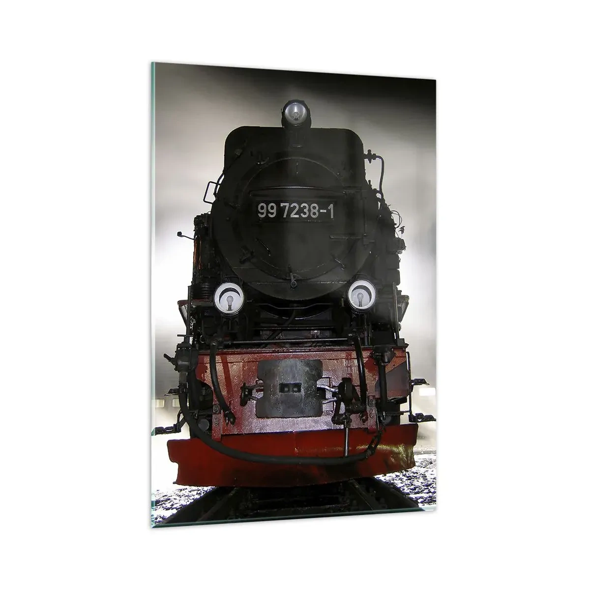 Tablou pe sticlă - Stă și pufuie, geme și suflă... - 80x120 cm