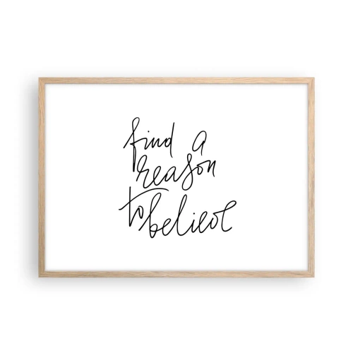 Poster în ramă de stejar deschis - Este posibil - 70x50 cm