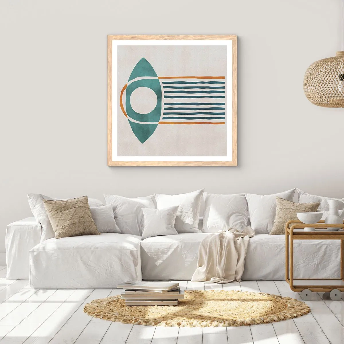 Poster în ramă de stejar deschis - Semne și ritualuri - 60x60 cm