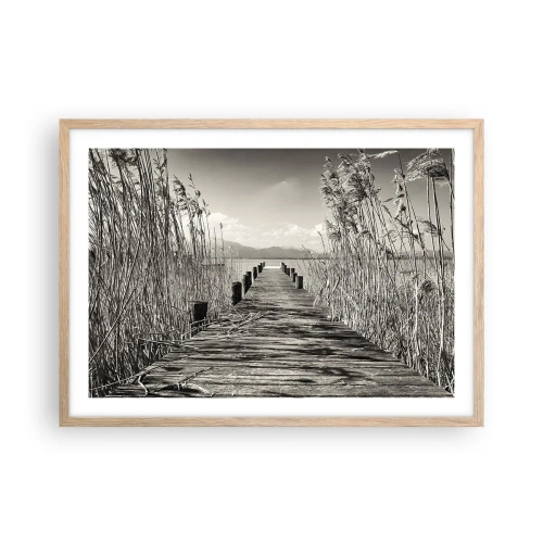 Poster în ramă de stejar deschis - În intimitatea ierburilor - 70x50 cm