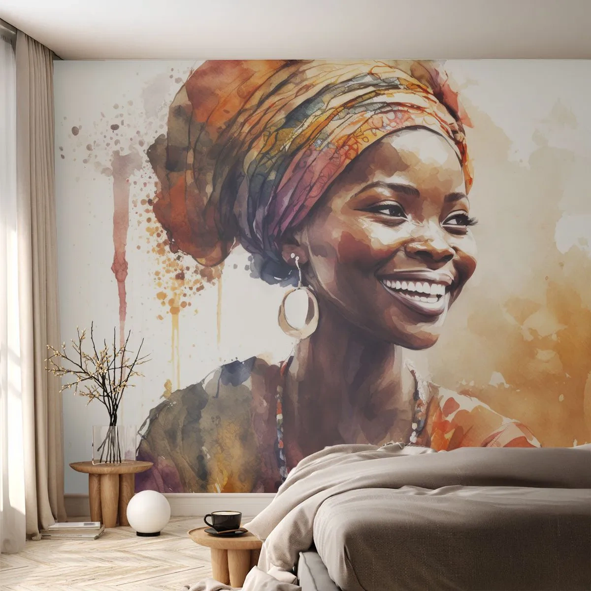Tapet Standard Eco - Regina africană - Femeie, afro-american, Portret - 350x256 cm
