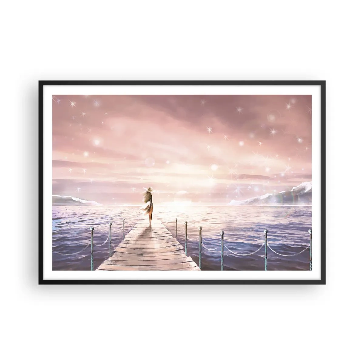 Poster în ramă neagră - În lumina unui vis - 100x70 cm