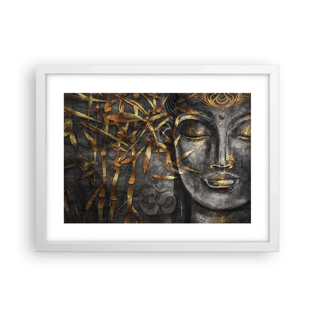 Poster în ramă albă - Simțiți pacea - 40x30 cm