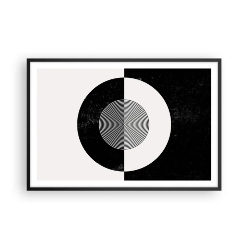 Poster în ramă neagră - Armonie în alb și negru - 91x61 cm
