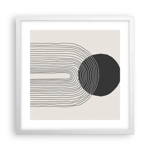 Poster în ramă albă - Tremurând și încrezător - 40x40 cm