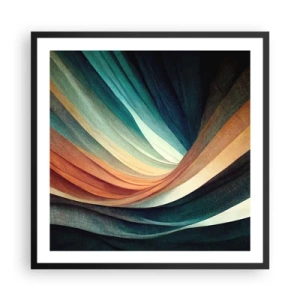 Poster în ramă neagră - Țesute din culori - 60x60 cm