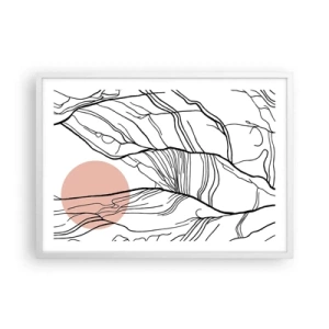 Poster în ramă albă - Într-o rețea de crengi - 70x50 cm