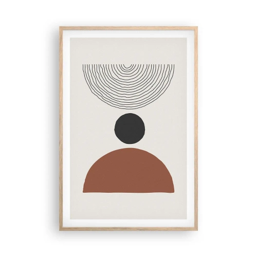 Poster în ramă de stejar deschis - În centrul atenției - 61x91 cm