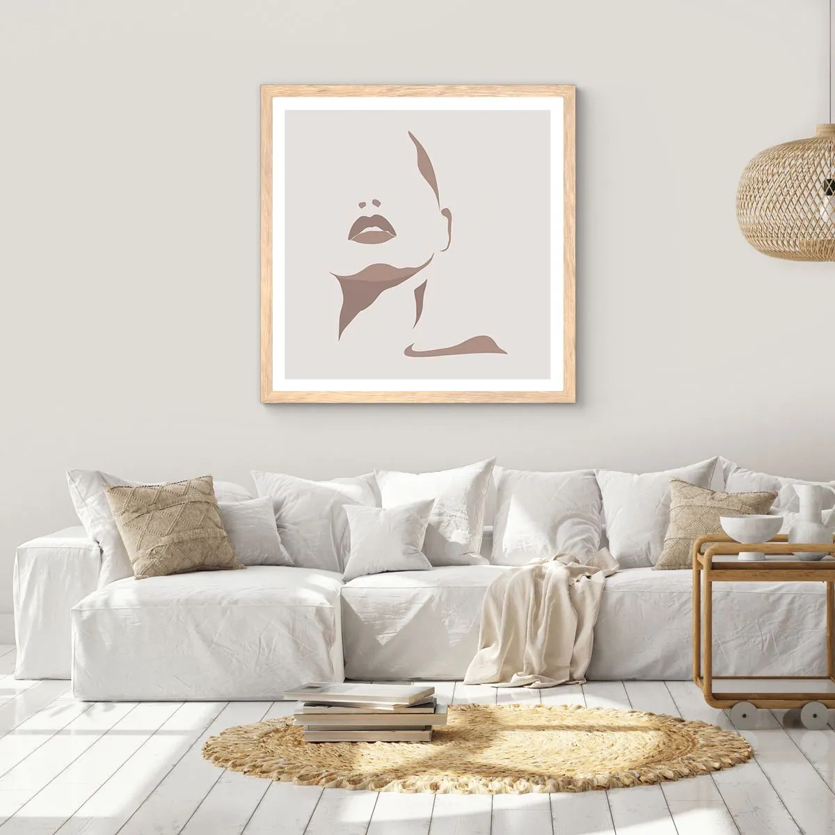 Poster în ramă de stejar deschis - Creată din lumină și umbră - 40x40 cm