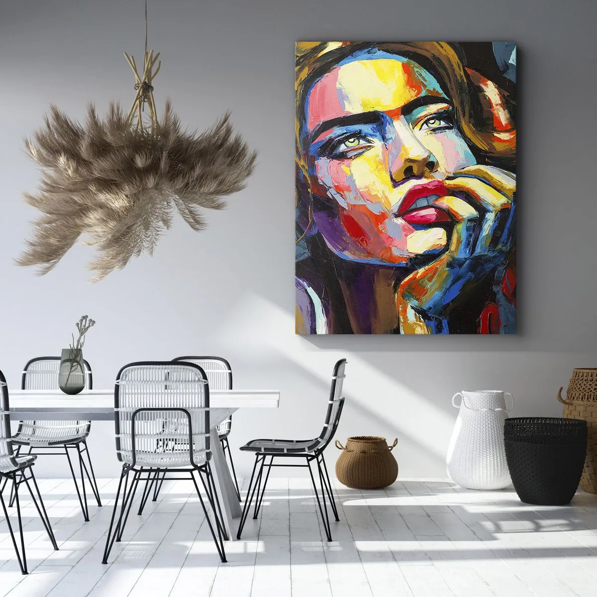 Tablou pe pânză - Visele ca niște păsări se înalță pe cer - 45x80 cm
