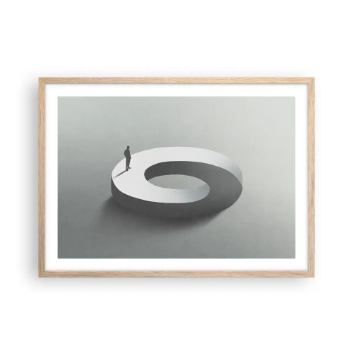 Poster în ramă de stejar deschis - Înțelegi ceva? - 70x50 cm