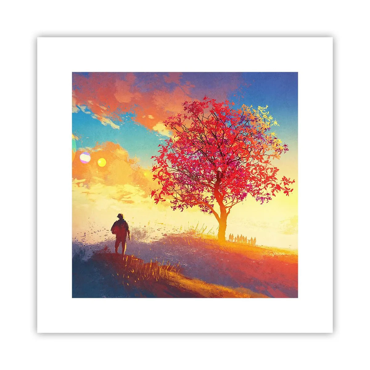 Poster - Pelerin la destinație - 30x30 cm