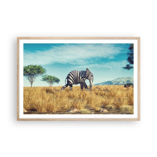 Poster în ramă de stejar deschis - Griul nu mai este la modă - 91x61 cm