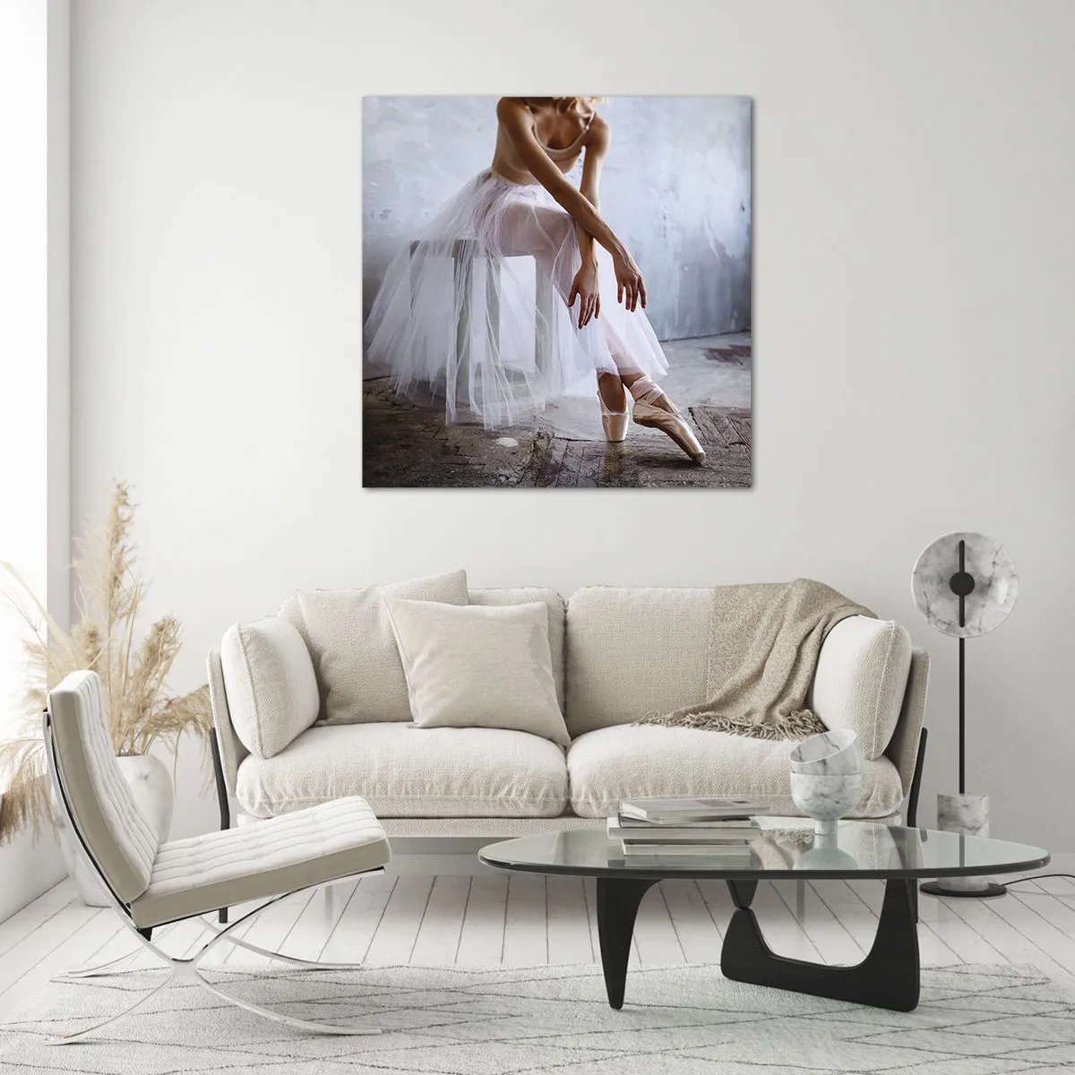 Tablou pe sticlă - Înainte ca luminile rampei să strălucească - 60x60 cm