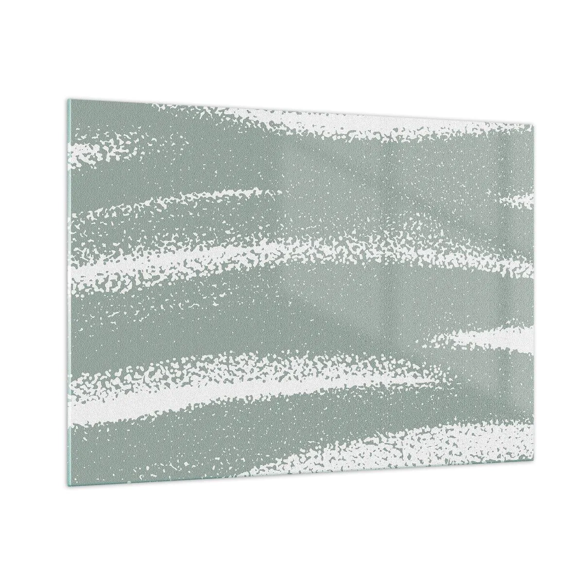 Tablou pe sticlă - Abstracție în stil de iarnă - 100x70 cm