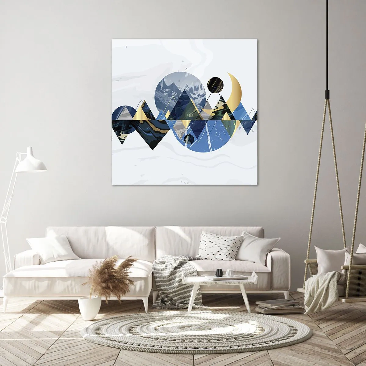 Tablou pe pânză - Peisaj geometric - 70x70 cm